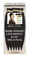 Load image into Gallery viewer, Smart Braid 6x Pack 28" Professional Pre Stretched Easy Braid (All Colours)