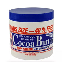 Load image into Gallery viewer, Hollywood Beauty Cocoa Butter Skin Cream Vitamin E Soothe Smooth skin 25oz and 10.5oz