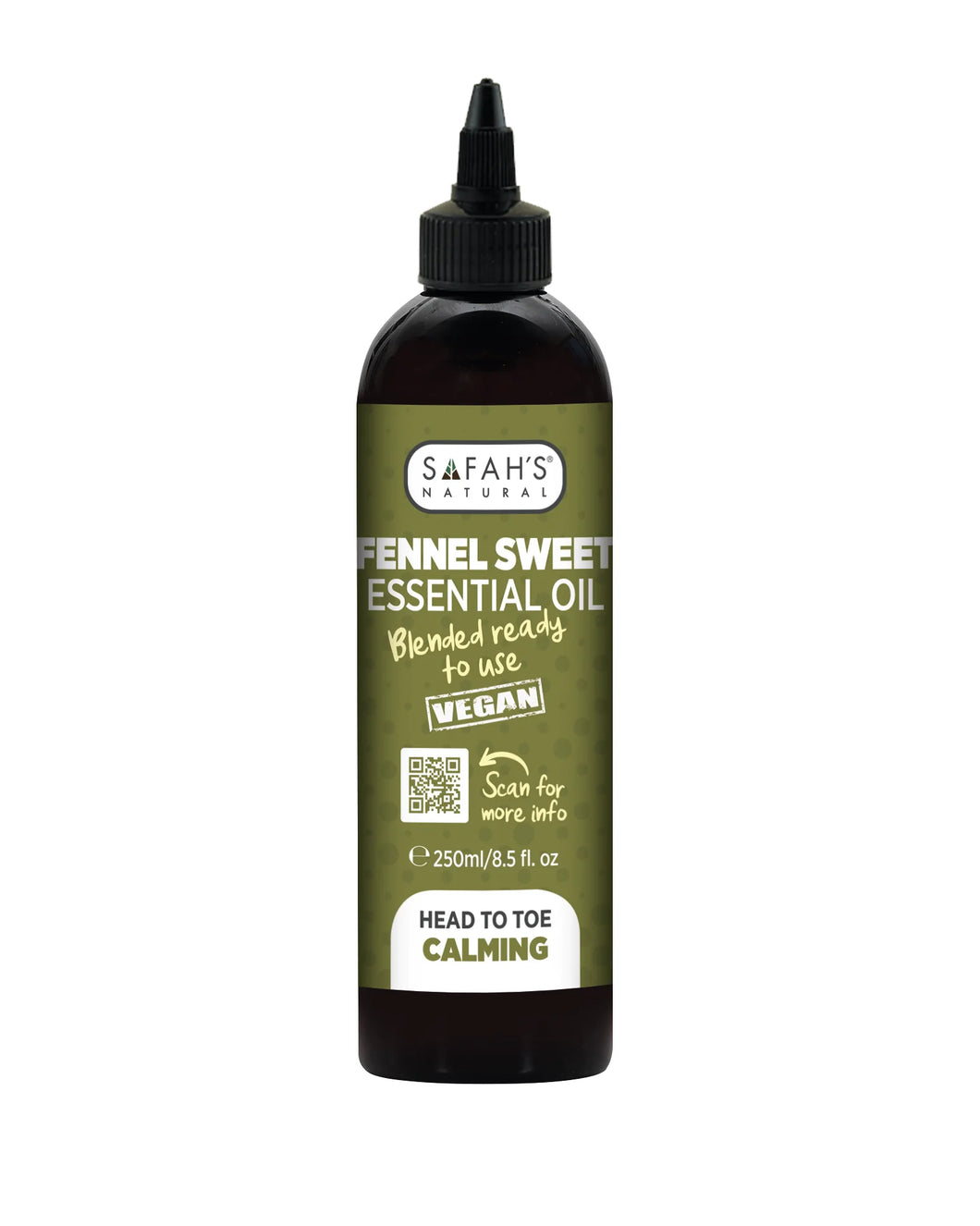 Safah's Natural Blended Fennel Sweet Essential Oil 8.5oz/250ml