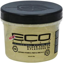 Load image into Gallery viewer, ECO Style Professional Styling Gel - Black Castor Oil &amp; Flaxseed Oil (All Sizes)
