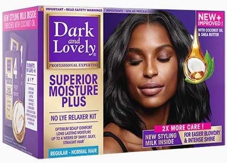 Dark & Lovely Superior Mositure Plus No-Lye Relaxer Kit -Regular