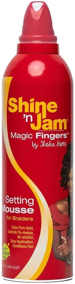 Shine 'N Jam Magic Fingers Setting Mousse For Braiders 12oz (354ml)