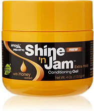 Load image into Gallery viewer, Shine &#39;N Jam with Honey Extract conditioning gel, Extra Hold, 4 oz,8oz and 160z,
