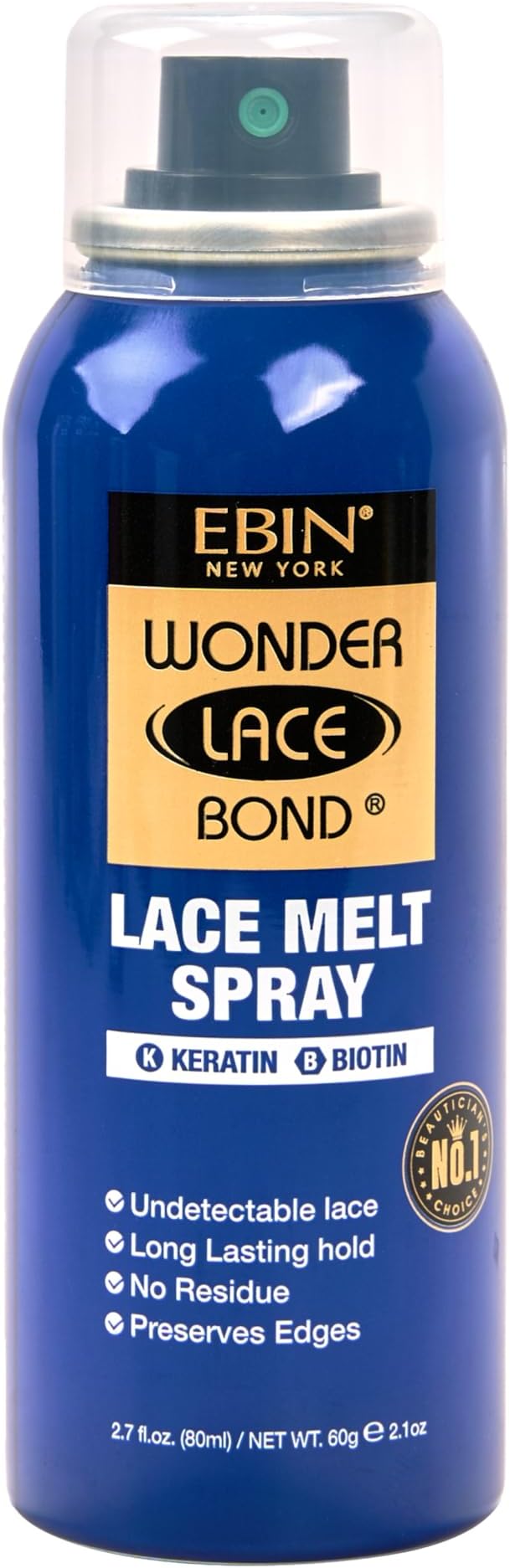 EBIN Wonder Lace Bond Lace Melt Aerosol Spray (80ml, Keratin) 2.7oz