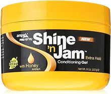 Load image into Gallery viewer, Shine &#39;N Jam with Honey Extract conditioning gel, Extra Hold, 4 oz,8oz and 160z,
