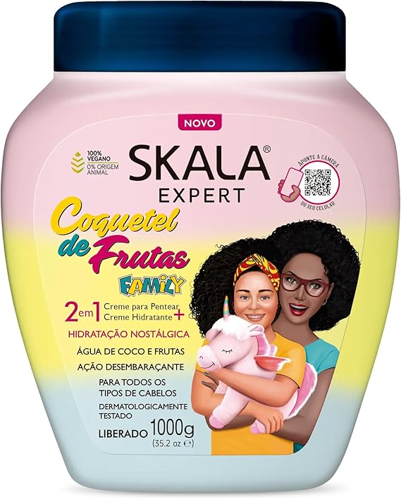 SKALA EXPERT - Intense Nourishment and Hydration - Conditioning Cream Fruit Cocktail -Co-Wash - Rich in Vitamins and Natural Fruit Extracts-35.2oz/1000g
