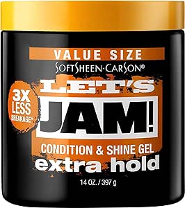 Lets Jam Condition and Shine Hair Gel, Extra Hold-4.4oz and 14oz