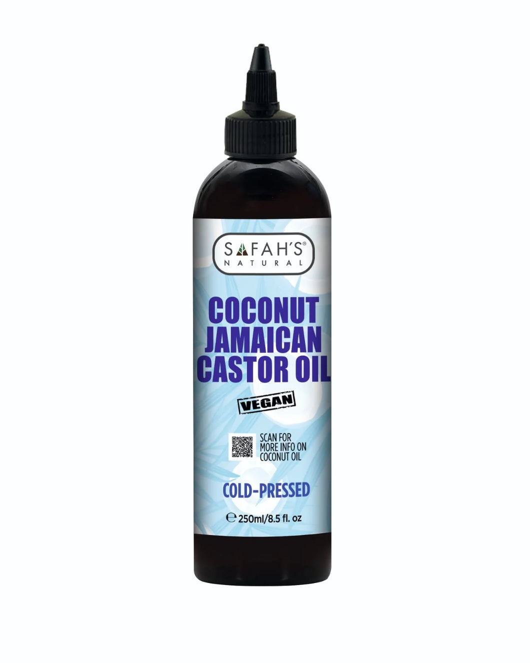 Safah's Natural Cold-Pressed Coconut Jamaican Castor Oil 8.5oz/250ml
