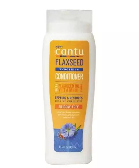 Cantu Flaxsheed Smoothing Leave-In Or Rinse-Out Conditioner 13.5oz/400ml