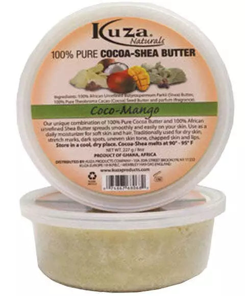 Kuza 100% Pure Cocoa And Shea Butter Coco And Mango 8oz/227g