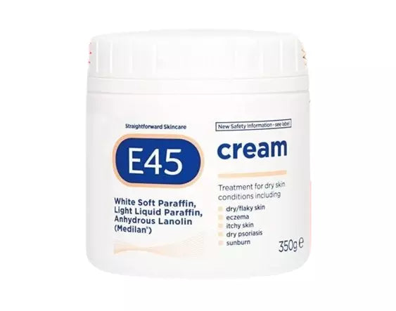 E45 Dermatological Face Body Moisturiser Cream for Dry Skin 350g