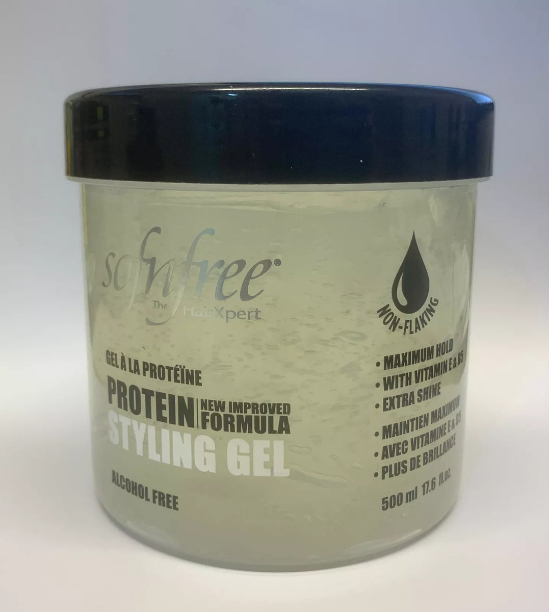 Sofn'Free Protein Styling Gel Alcohol Free Maximum Hold Clear (All Siz ...
