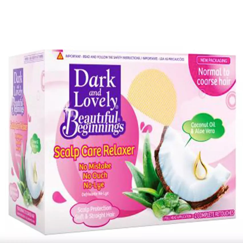 Dark & Lovely Beautiful Beginnings Scalp Care Relaxer 2 Complete Touches Normal to Coarse Hair