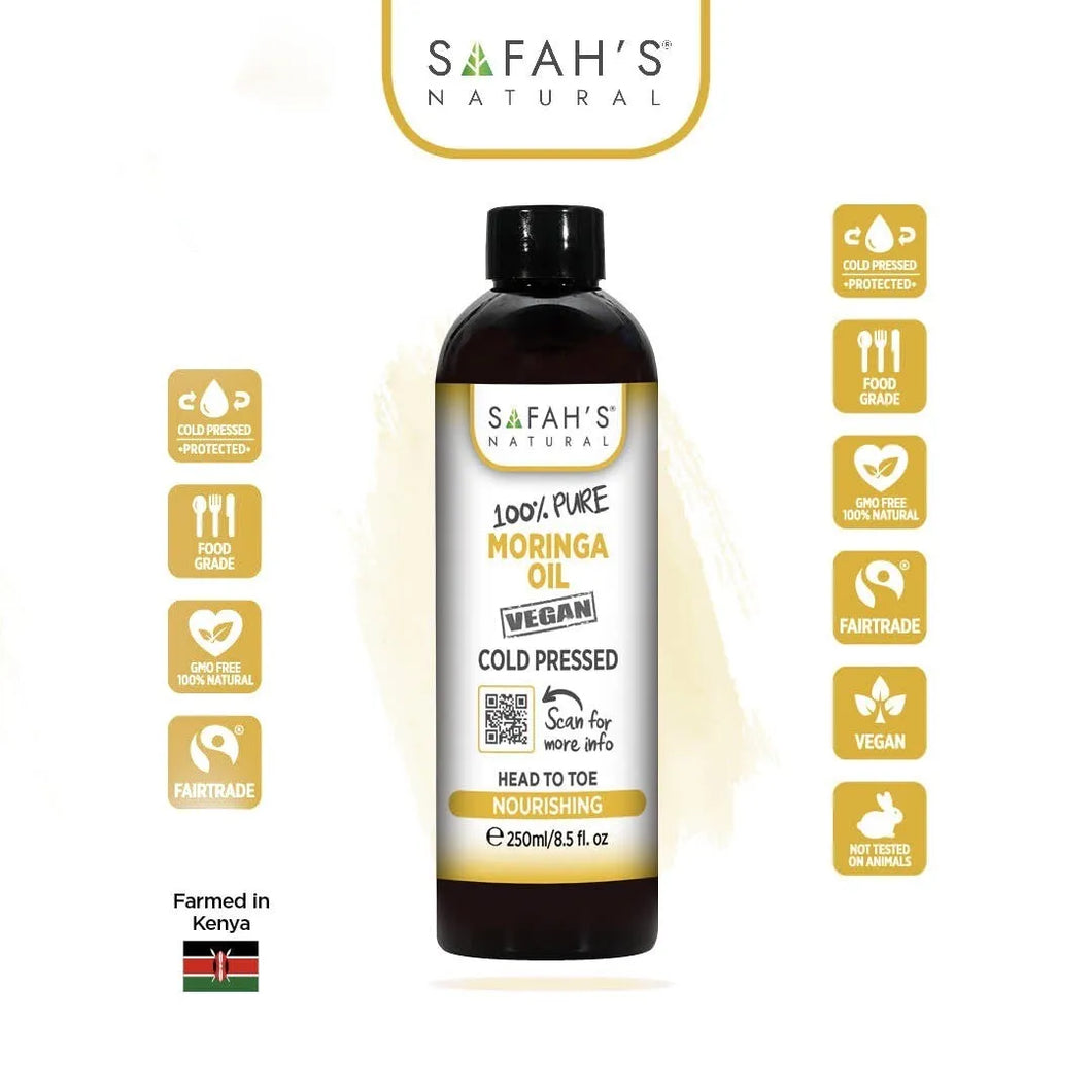 Safah's Natural Cold Press 100% Pure Moringa Oil  8.5oz/250ml