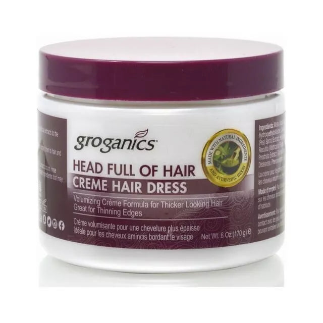 Groganics Head-Full-Of-Hair Creme Hair Dress 6 oz/170g