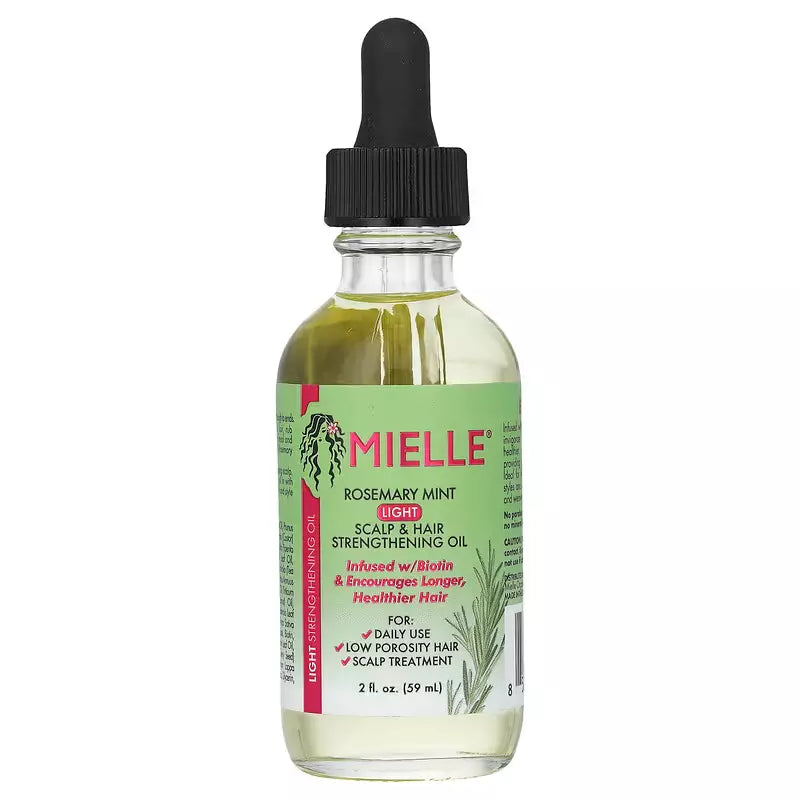 Mielle Light Scalp & Hair Strengthening Oil, Rosemary Mint, 2oz/59ml