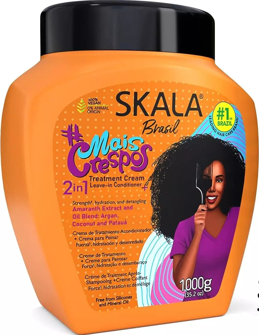 SKALA EXPERT- Mais Crespos 2 in 1 Treatment Cream and Leave-in Conditioner 35.2oz/1000g