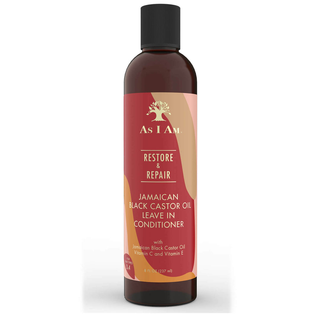 AS I AM RESTORE & REPAIR JAMAICAN BLACK CASTOR OIL LEAVE IN CONDITIONER 8oz