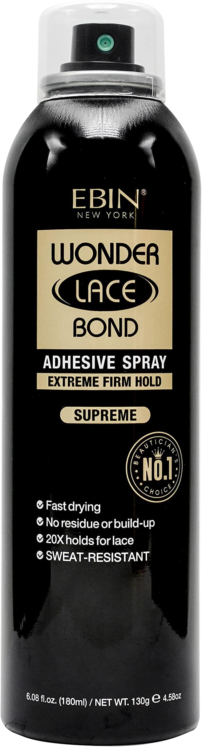 EBIN Wonder Lace Bond Adhesive Spray -Extreme Mega Hold Supreme 180g/ 6.08oz