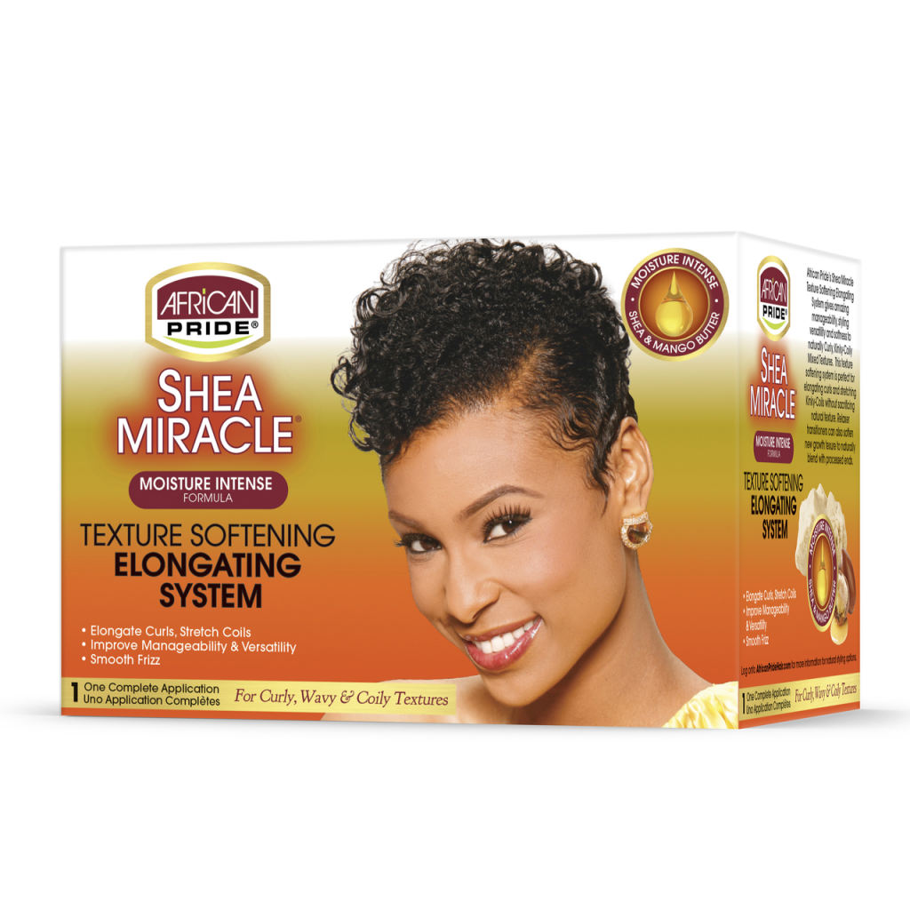 African Pride Shea Butter Miracle Texture Softening Elongating System-1 Application