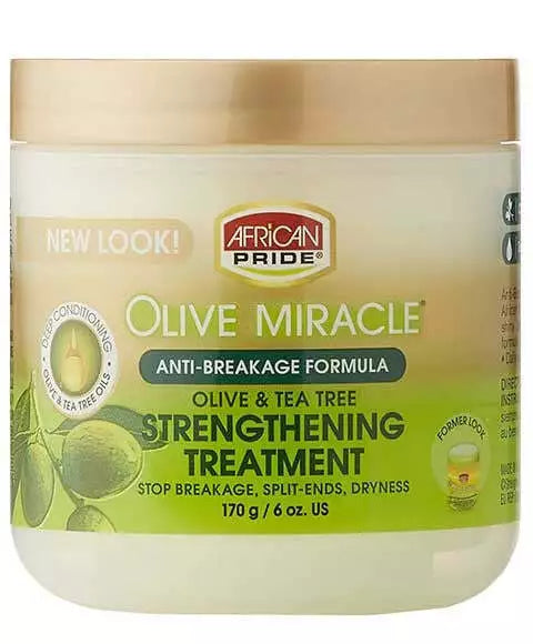 African Pride Olive Miracle Olive And Tea Tree Strengthening Treatment 170g/6oz