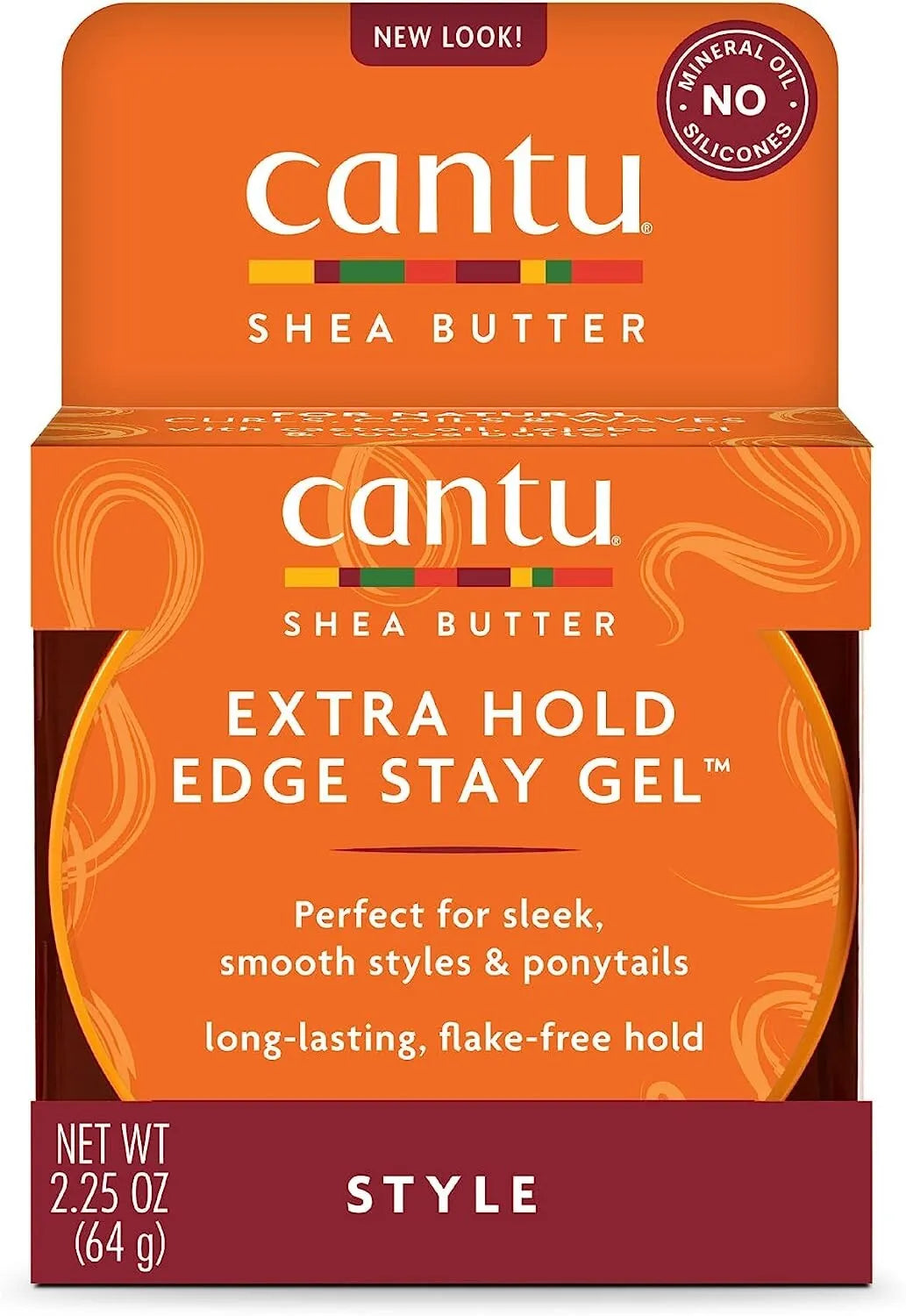 Cantu Shea Butter For Natural Hair Extra Hold Edge Stay Gel 2.25oz/64g