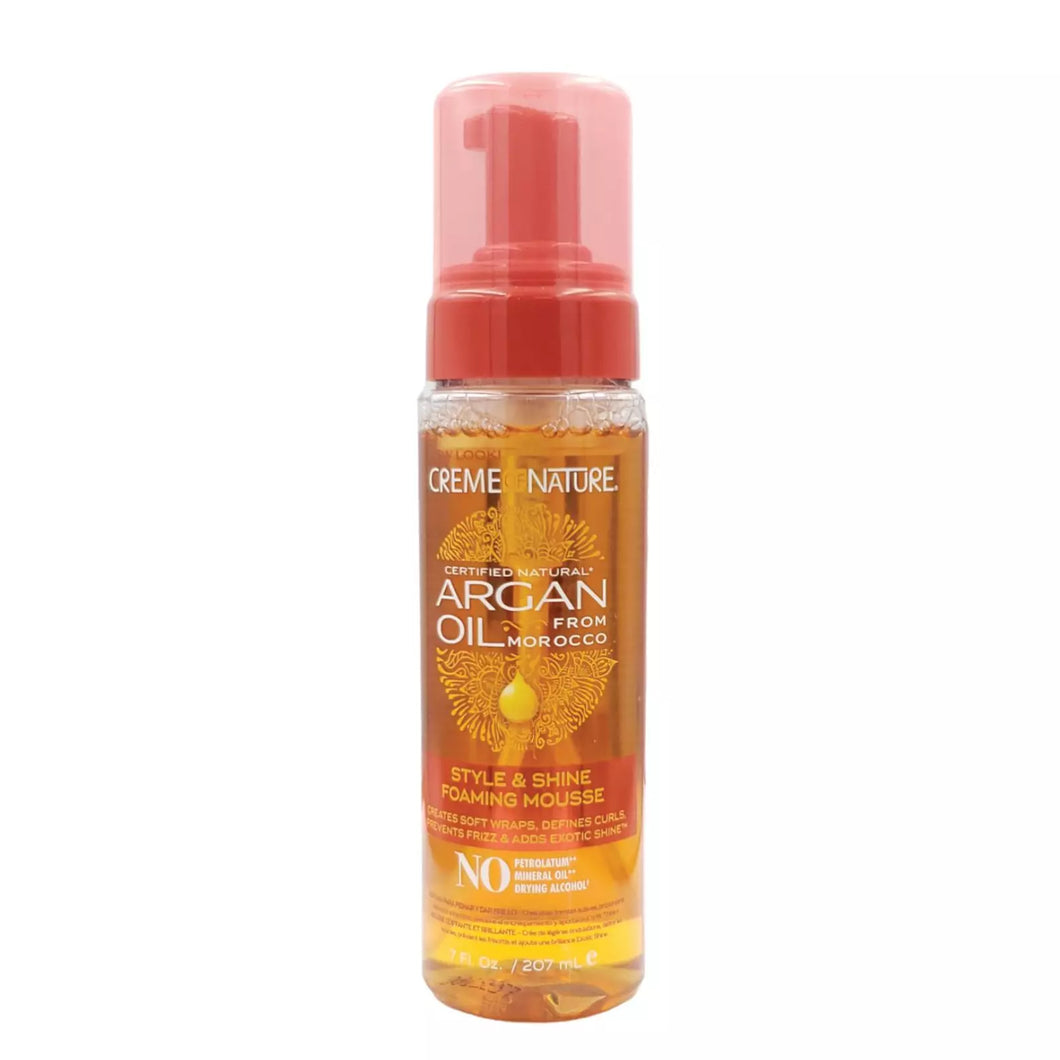 Creme of Nature Argan Oil Style & Shine Foaming Mousse 7oz/207ml