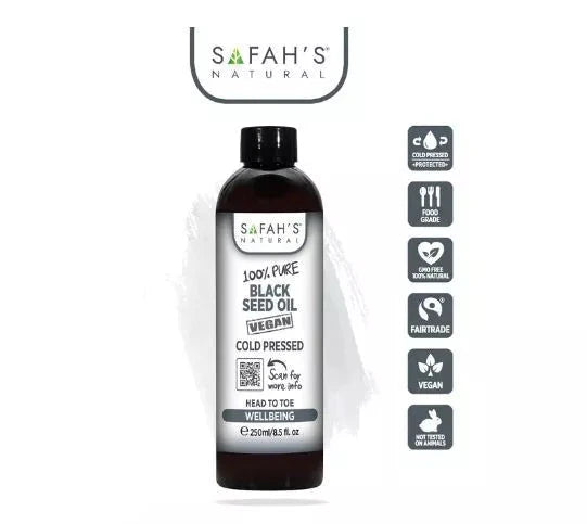 Safah's Natural Cold Pressed Black Seed Oil 100% Pure 8.5oz/250ML