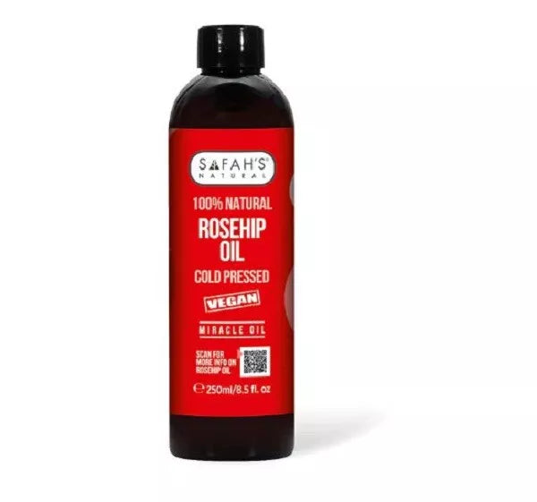 Safah's Natural Cold-Pressed Rosehip oil 100% Natural 8.5oz/250ml