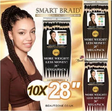 Load image into Gallery viewer, Smart Braid 10x Pack 28&quot; Professional Pre - Stretched Easy Braid ( All Colours)
