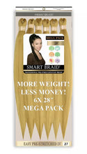 Load image into Gallery viewer, Smart Braid 6x Pack 28&quot; Professional Pre Stretched Easy Braid (All Colours)

