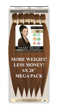 Load image into Gallery viewer, Smart Braid 6x Pack 28&quot; Professional Pre Stretched Easy Braid (All Colours)
