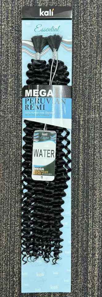 Kali Essential Mega Peruvian Remi 100% Human Hair Blended Water Wave Bulk 28