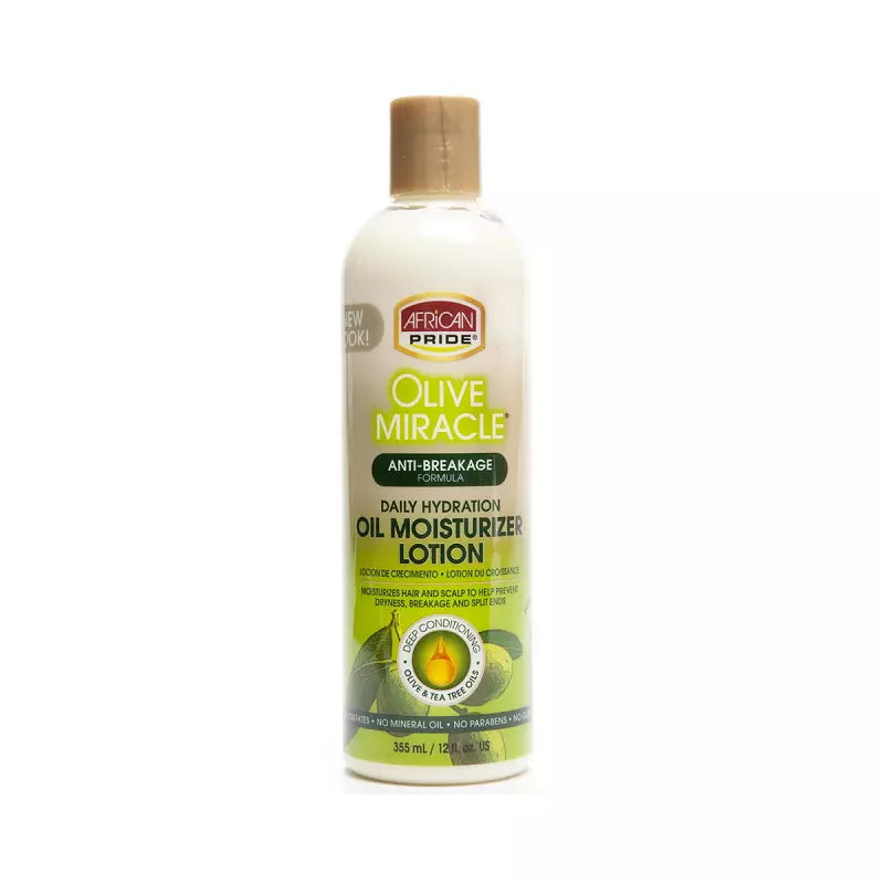 African Pride Olive Miracle Formula Daily Hydration Oil Moisturizer lotion 12oz/355ml