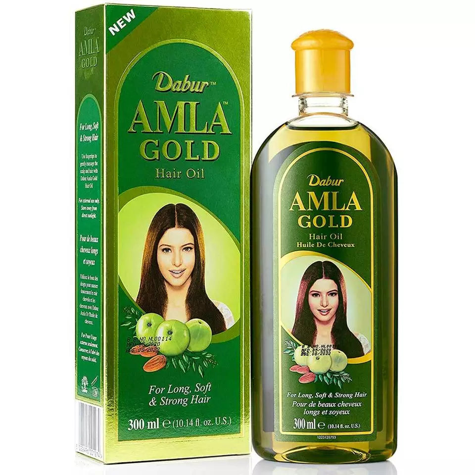 Dabur Amla Gold Hair Oil - 10.14oz or 300ml and 6.76oz or 200ml