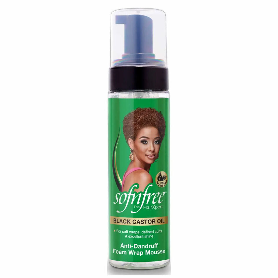 Sofn'free Black Castor Oil Anti-Dandruff Foam Wrap Mousse 6.76oz