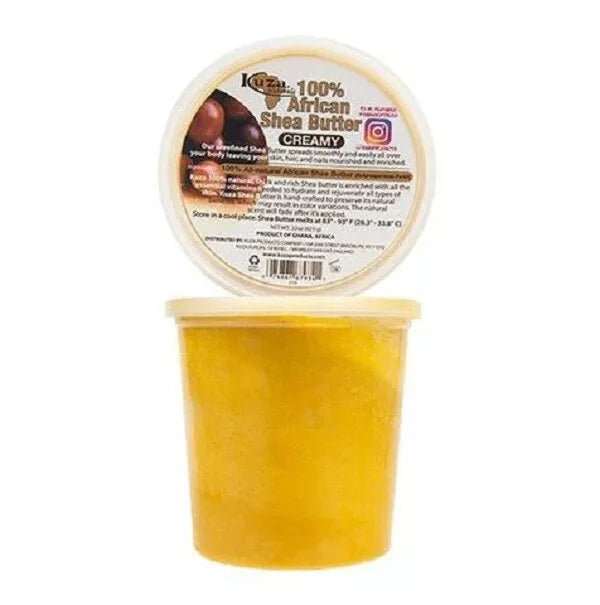 Kuza 100% Yellow African Shea Butter Creamy 22oz/623g