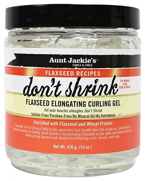 Aunt Jackie's-Don't Shrink-Flaxseed Elongating Curling Gel 15 oz/426g