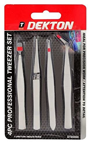 Dekton 4PC professional tweezer set