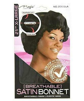 MAGIC COLLECTION BREATHABLE SATIN BONNET 2061BLA