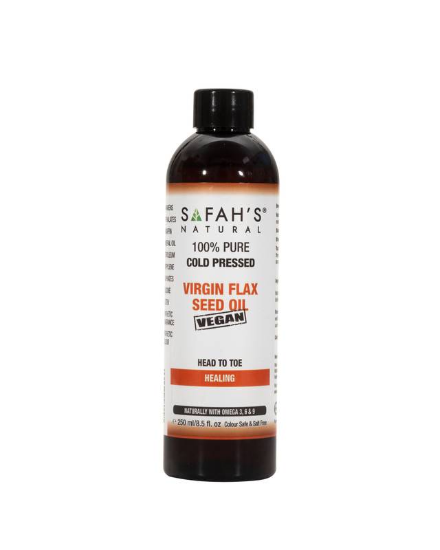 Safah's Natural Cold Pressed Virgin Flax Seed Oil 100% Pure 8.5oz/250ML