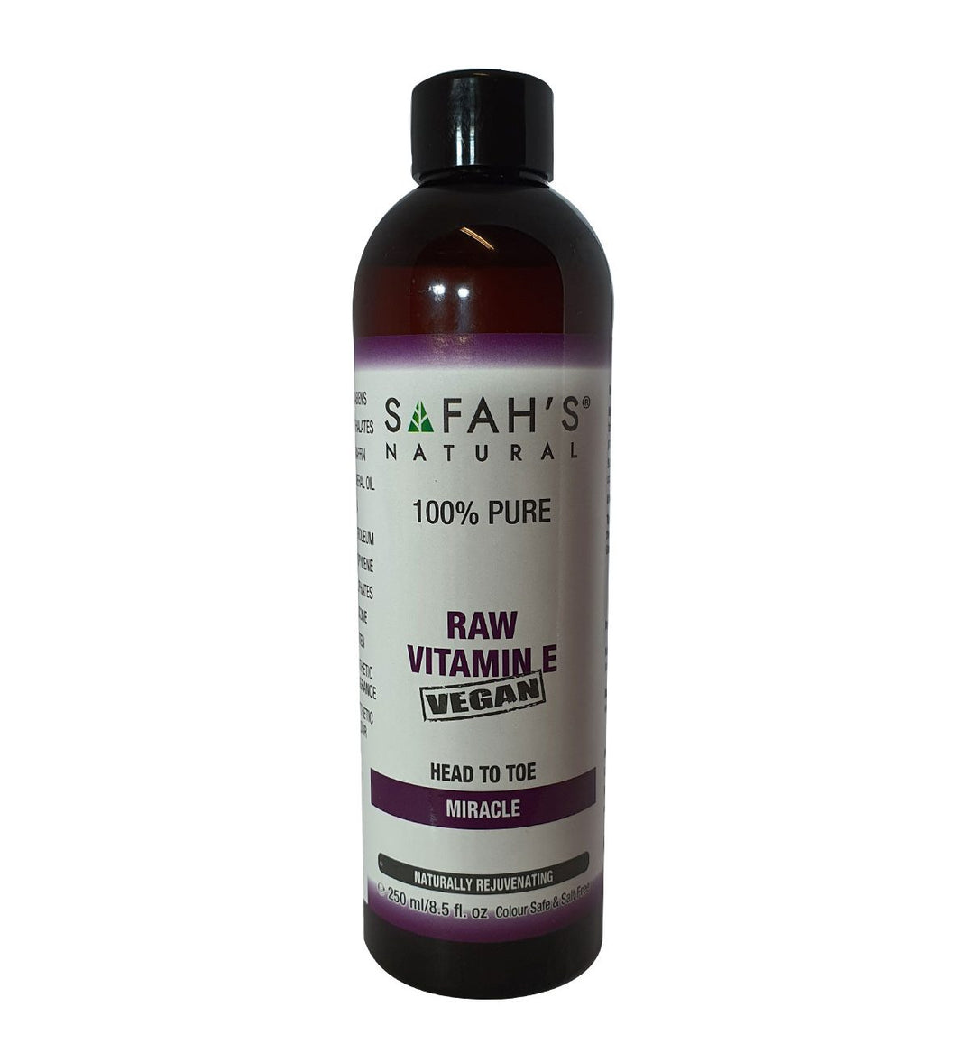 Safah's Natural Cold Pressed Raw Vitamin E 100% Natural 8.5oz/250ml