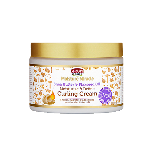 African Pride-Moisture Miracle Shea Butter & Flaxseed Oil Curling Cream 12 oz/340g