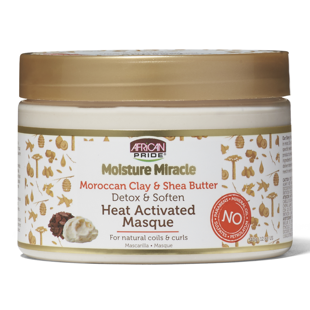 African Pride Moisture Miracle Detox & Soften Heat Activated Masque 12 oz/340g