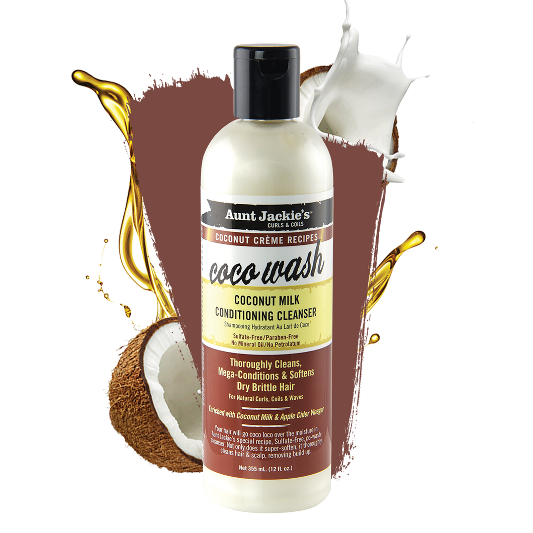 Aunt Jackie's Coco Wash Coconut Milk Conditioning Cleanser 12 oz/355ml
