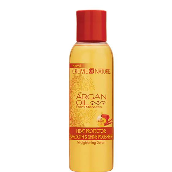 Creme Of Nature| Argan Oil| Heat Protector Smooth Shine & Polisher 4oz/118ml