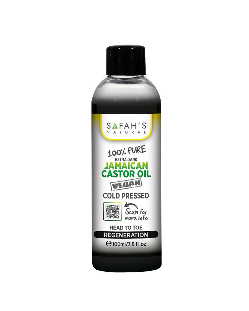 100% Pure Cold Pressed extra Dark Jamaican Castor oil Vegan 100ml