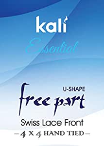 Kali Essential Human Hair premium LFP04 Blend U-Shape Free Part Swiss Lace Front 4x4 Hand tied