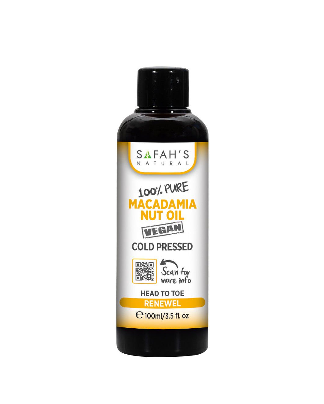 100% pure cold pressed Macadamia Nut Oil Vegan 100ml