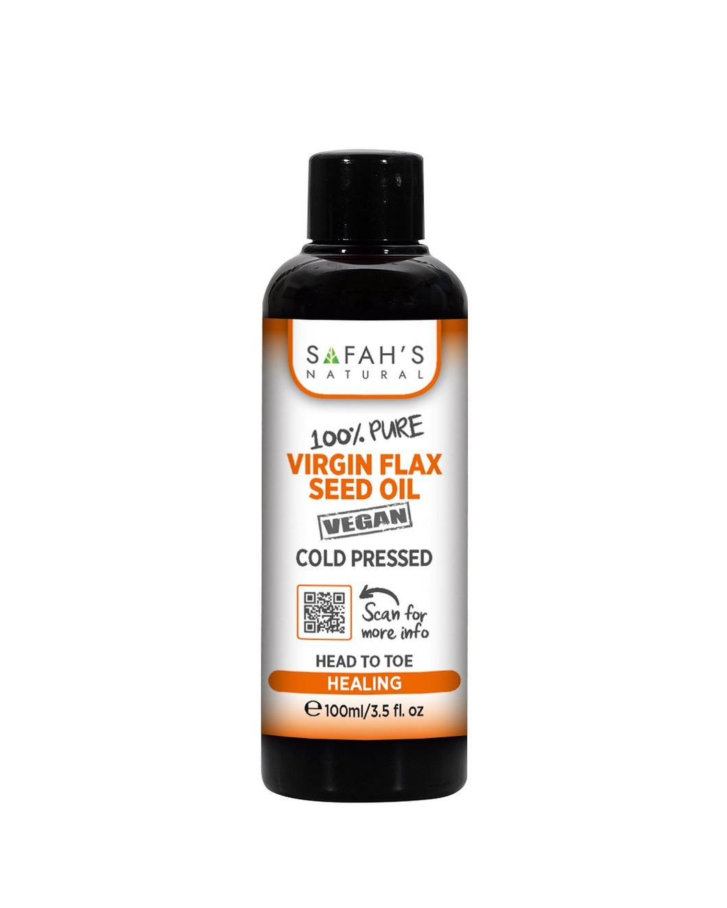 Safahs Natural 100% pure Virgin Flax Seed Oil 100ml